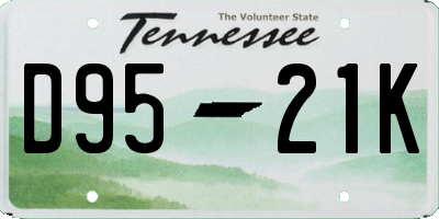 TN license plate D9521K