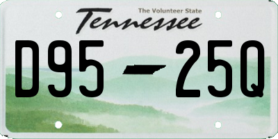 TN license plate D9525Q