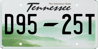 TN license plate D9525T