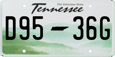 TN license plate D9536G