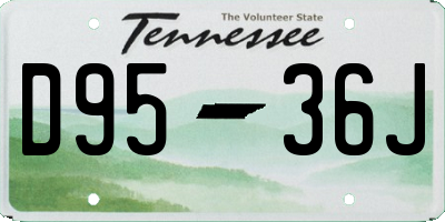 TN license plate D9536J