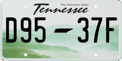 TN license plate D9537F