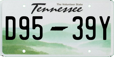 TN license plate D9539Y
