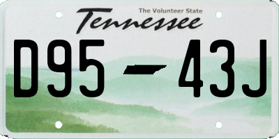 TN license plate D9543J