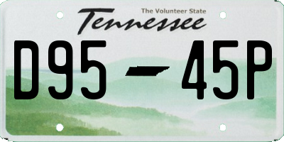 TN license plate D9545P