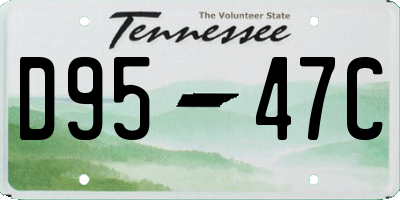 TN license plate D9547C
