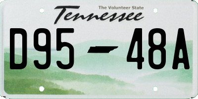 TN license plate D9548A
