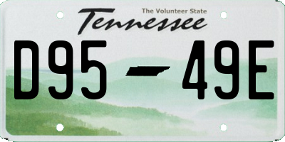 TN license plate D9549E