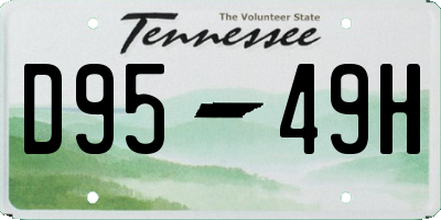 TN license plate D9549H