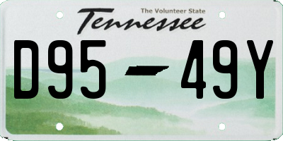 TN license plate D9549Y