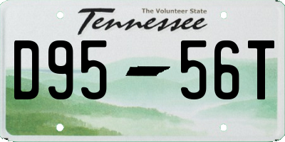 TN license plate D9556T