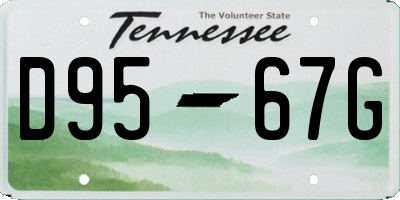 TN license plate D9567G