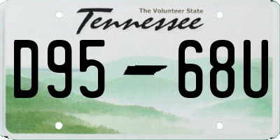 TN license plate D9568U