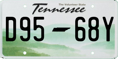 TN license plate D9568Y