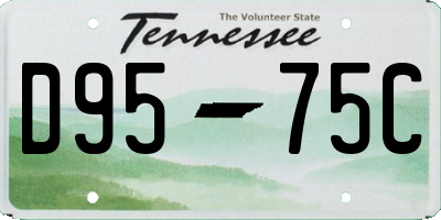 TN license plate D9575C