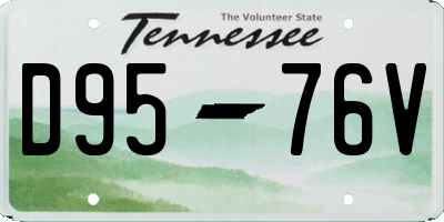 TN license plate D9576V