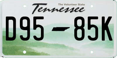 TN license plate D9585K