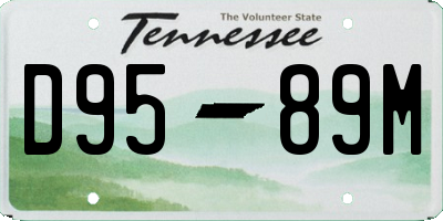 TN license plate D9589M
