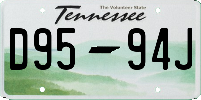 TN license plate D9594J
