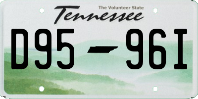 TN license plate D9596I