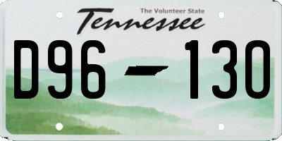 TN license plate D9613O