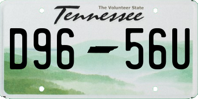 TN license plate D9656U