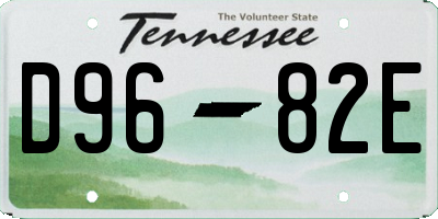 TN license plate D9682E