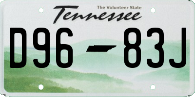 TN license plate D9683J