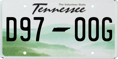 TN license plate D9700G