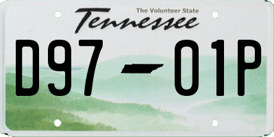TN license plate D9701P