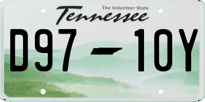 TN license plate D9710Y