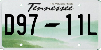 TN license plate D9711L