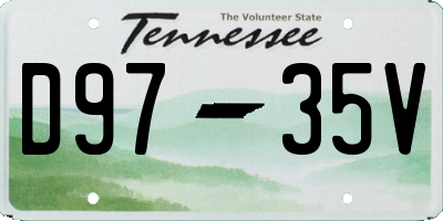 TN license plate D9735V