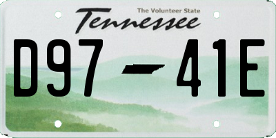 TN license plate D9741E