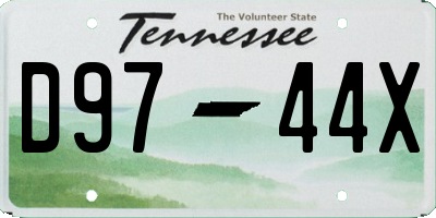 TN license plate D9744X