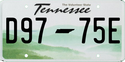 TN license plate D9775E