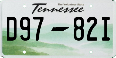TN license plate D9782I