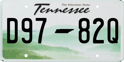 TN license plate D9782Q