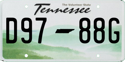 TN license plate D9788G