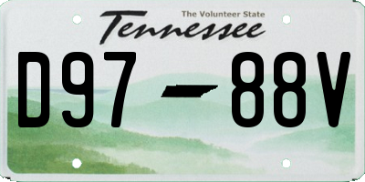 TN license plate D9788V