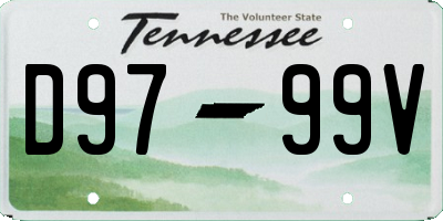 TN license plate D9799V