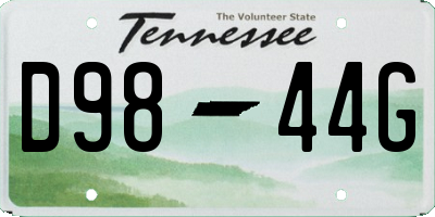 TN license plate D9844G