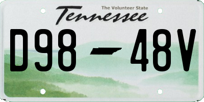 TN license plate D9848V