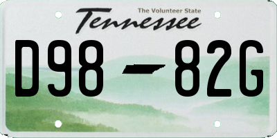 TN license plate D9882G