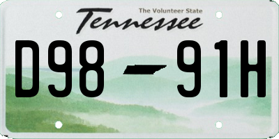 TN license plate D9891H