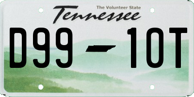 TN license plate D9910T