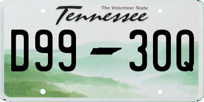 TN license plate D9930Q