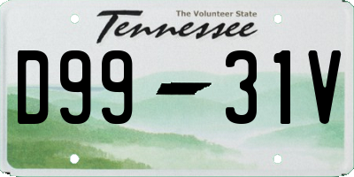 TN license plate D9931V