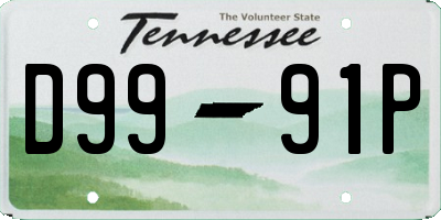 TN license plate D9991P