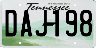 TN license plate DAJ198